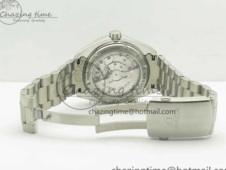 0208 EyeCatching Planet Ocean Professional Ceramic Bezel 45.5mm 1:1 VSF Best Edition Silver Markers on SS Bracelet A8500 Super Clone 8050